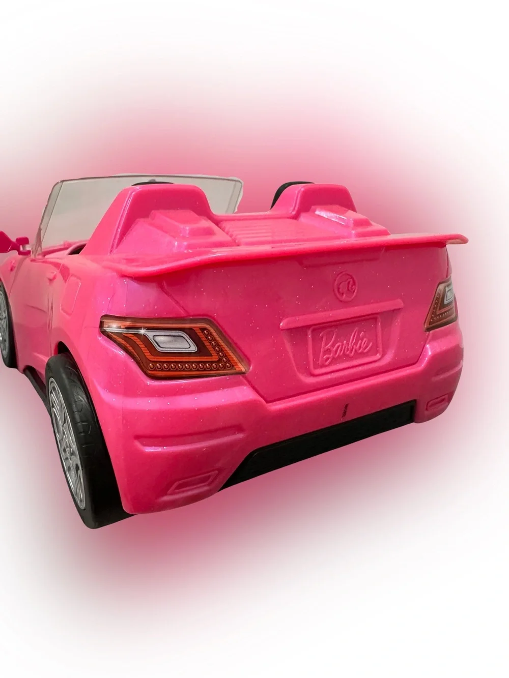 Mattel Barbie Pink and Black Glam Convertible Car 2016 & NIB Blonde Barbie Doll